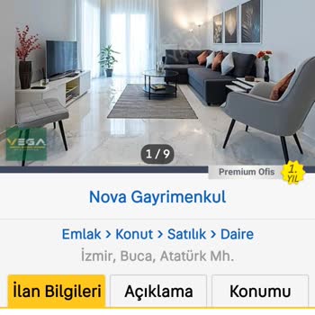 Sahibinden Vega Gayri Menkul Buca/İzmir Yanıltıyor