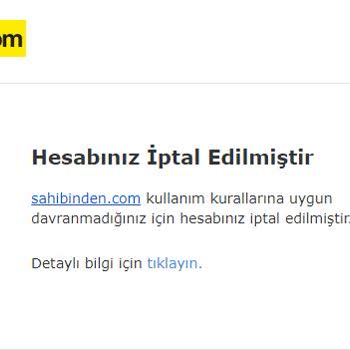 Sahibinden Hesabım Kapatıldı Ve Yeni Hesabımda IBAN Ekleyemiyorum