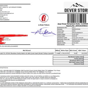 KVK Servis Kontrol Etmeden Ürün Gönderiyor. Onarım Yapılmamış