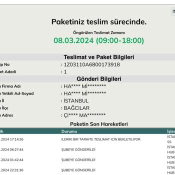 LTB Siparişim Gecikti, UPS Teslimatı Hayal Kırıklığı!