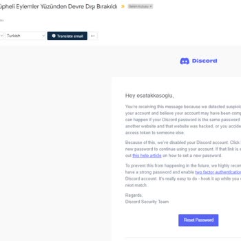 Discord Hesabım Çalındı