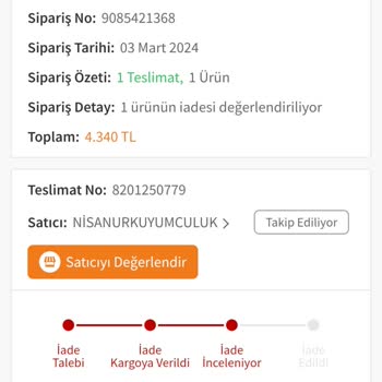 Trendyol Üzerinden Satın Alınan Kuyumculuk Ürünü İade Problemi
