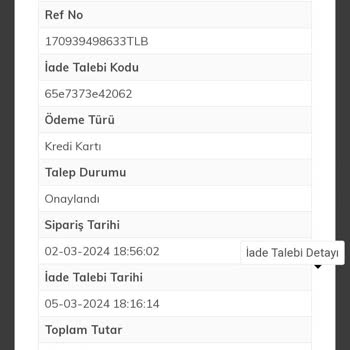 evdeeczane.com İademde Kargo Parası Kesildi