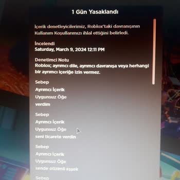 Roblox Şikayet Ediyorum Lütfen Yardım Edin