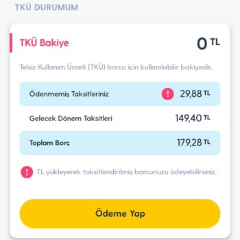 Turkcell Telsiz Kullanım Ücreti