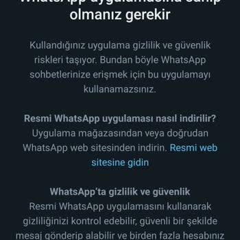 WhatsApp Uygulamasına Giremiyorum
