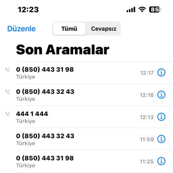 0850 443 32 43 Resmen Telefonda Taciz Ediyorlar