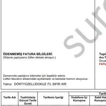 Vodafone Fahiş Fiyat Artışı