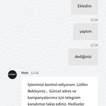 Fixbet Fix Bet Paramı Siteye Yatırmadı