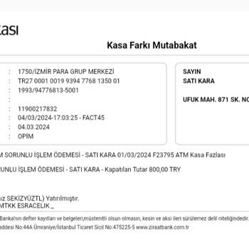 Ziraat Bankası Parama El Koydu