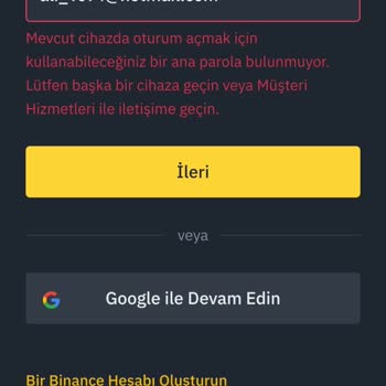 Binance Cihaz Değişikliği Ana Ekran Parolası
