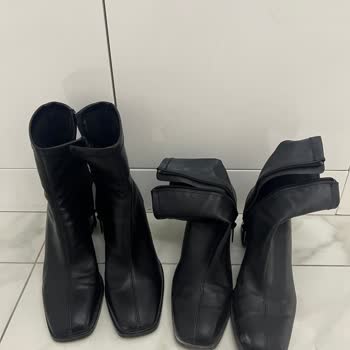 Stradivarius Streç Orta Boy Topuklu Bot