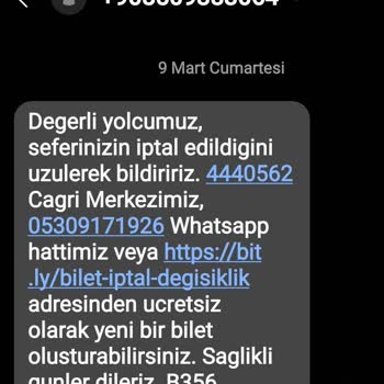 Kamil Koç Firmasi Keyfi SMS Le Sefer İptal Ediyor.