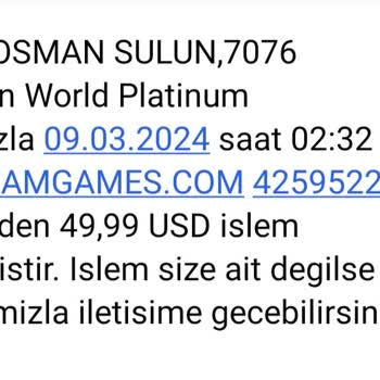Yapı Kredi Bankası Steam Games Kredi Kartımdan Bilgim Dışında Para Çekmiş