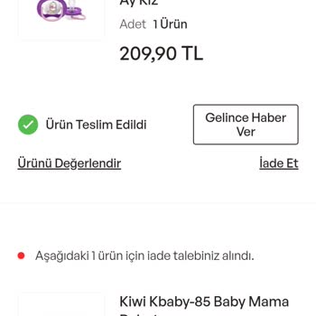 İdefix Kiwi Baby85 Mama Robotu Kırık Geldi