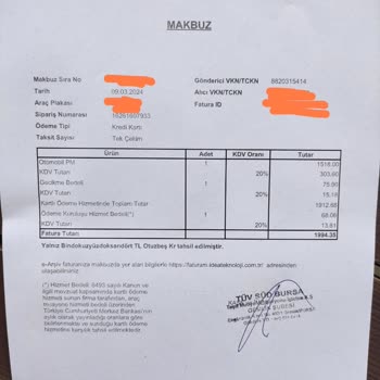 Tüvtürk Araç Muayene Kredi Kartına Fark Alıyor