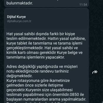 Dijital Kurye 2 Haftadır Cevap Vermiyor Hattımı Getirmiyor