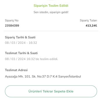 İstegelsin Siparişimi Teslim Etmedi