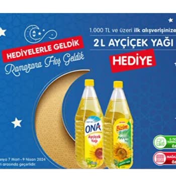 Bizim Toptan Market 1000 TL Üzeri Alışverişe Vaat Edilen Yağ Nerede?