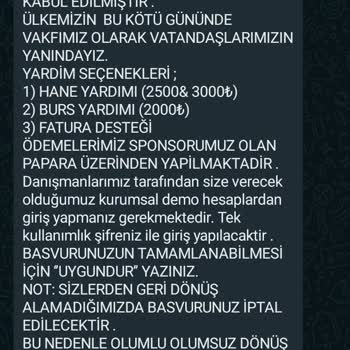 Miraç Vakfı Vakıf Yardım Başvurusu İle İlgili Şikayet