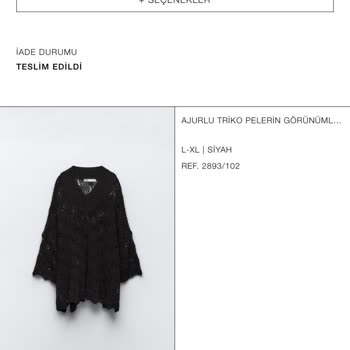 Zara Ürünümü İade Etmiyor