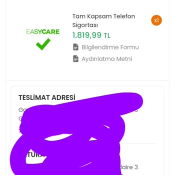 EasyCep Tam Kapsamlı Kaskom Olduğu Halde Olmadığını İddia Ediyorlar