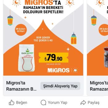 Bor Şeker Migros'un İndirim Adı Altındaki Yanıltıcı Reklamı