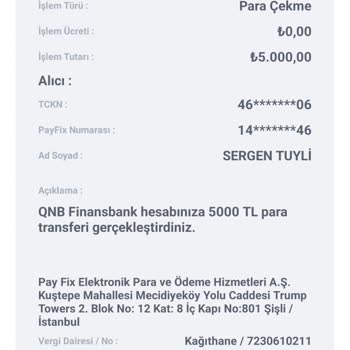 PayFix Paramı İstiyorum Lütfen