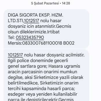 Zürih Sigorta Hasar Onarımı Sorumsuzluğu