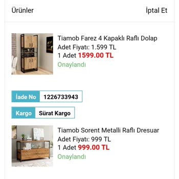 A101 1 Aydır Onay Durumunda Olan Tiamob Siparişi