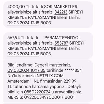 VakıfBank Mobil Hesabımdan İzinsiz Alışveriş!