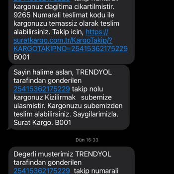Sürat Kargo Şubeden Teslim Alın Dediler