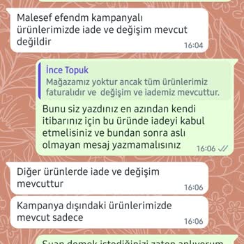 İncetopuk.com Sipariş Öncesi İade Var Demelerine Rağmen İade Yapmadı