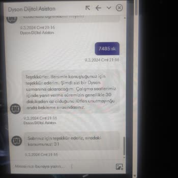 Dyson Hizmet Kalitesizliği. Dyson Hizmet