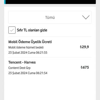 Tencent Harves Vodafone Ücretimi Geri İstiyorum