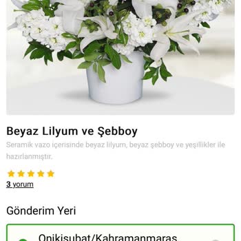 Çiçek Marketin 670 TL'yi Karşılamayan Çiçek Göndermesi
