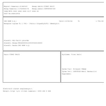 TEB Bankası İbana Hatalı Para Gönderme İadesi Yapılmıyor