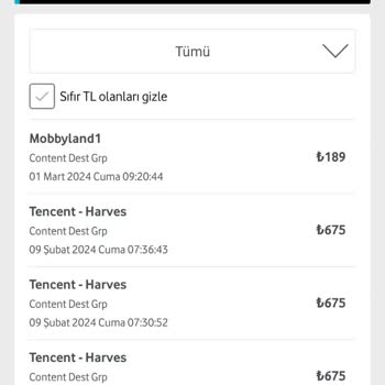 Vodafone İzinsiz Param Çekildi