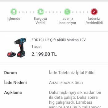 Koçtaş 10 Günlük Ürün Arızalandı. Kendi Markaları Bir De.