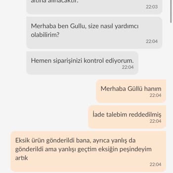 Trendyol Yemek Eksik Ürün Gönderdi, İade Talebimi Reddetti