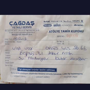 Delonghi Espresso Makinesi 4 Aydır Yapılamadı Servisten Geri Geldi!