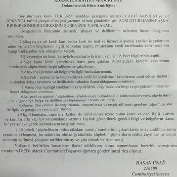 Vakıf Katılım Bankası Para Transferi Bilgim Dışında İşlem Bana Ait Değil