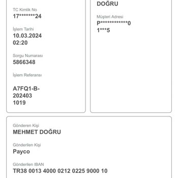 PayCO Blokemin Kaldırılmasını Rica Ediyorum