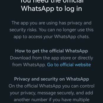 WhatsApp Official Sorunu