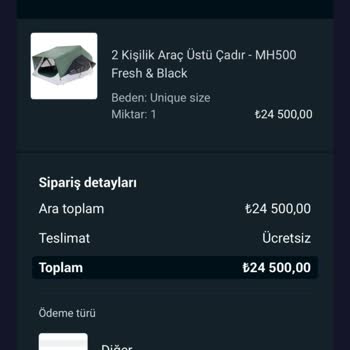 Decathlon İptal Edilen Sipariş