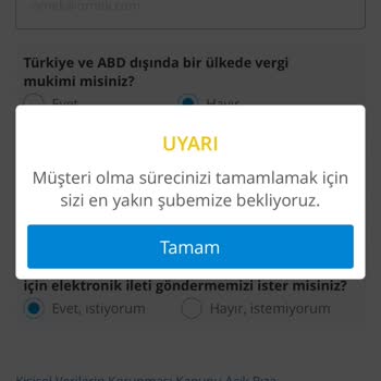 Denizbank Mobil Müşterisi Olamıyorum