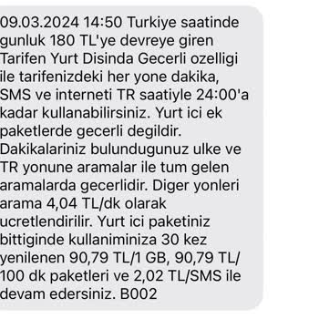Turkcell Tarifen Yurt Dışında Geçerli Paket İptal!