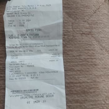 A101 Kiwi Overlok İade Talebim Gerçekleşmedi.