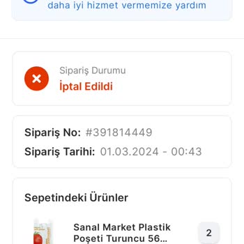 Migros Ürün Teslim Edemedi