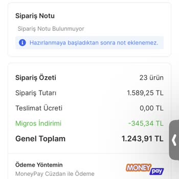 Migros Sanal Market Pişmanlıktır